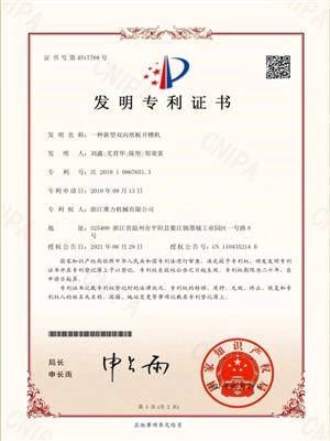 Patent Certificate